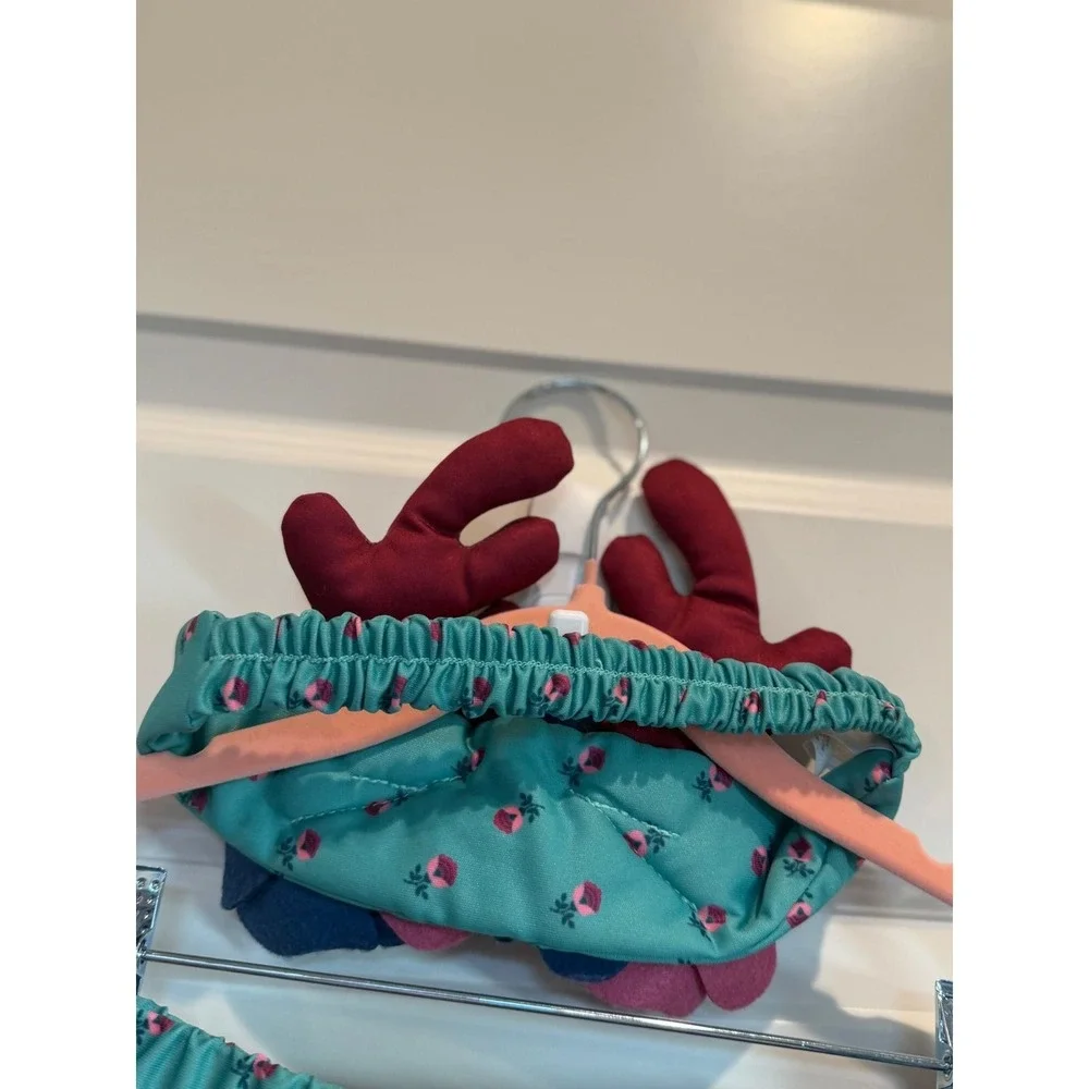 Matilda Jane Girls Magenta Pink Tulle Tutu Skirt Reindeer Headband Set Large